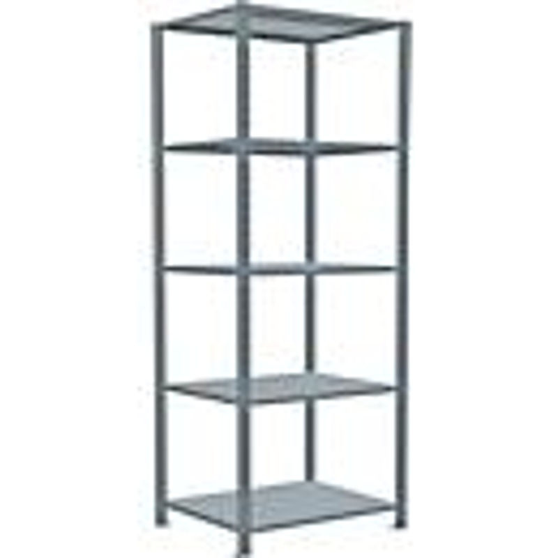 Schulte Lagertechnik Fachbodenregal Stecksystem MultiPlus250 Grundregal in Silbergrau, 5 Fachböden, Kreuzstrebe, B: 75 cm, T: 60 cm, H: 200 cm - Bild 3