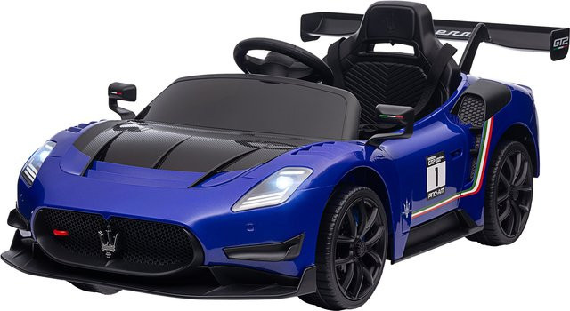 AIYAPLAY Maserati Kinder-Elektroauto mit Licht und Sound, Blau, 3-5 Jahre - Bild 1