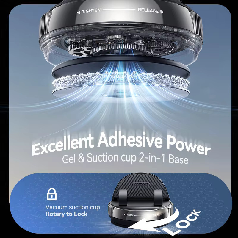 Joyroom Autotelefonhalterung JR-ZS530 Universal 360 Grad drehbare Handy-Autohalterung aus Silikon für das Armaturenbrett in Schwarz - Bild 3