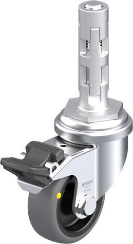Blickle Lenkrolle LRA-TPA 50G-FI-ELS-E01 mit Feststeller, Rad-Durchmesser: 50 mm, Tragfähigkeit: 30 kg, Farbe: Grau/Schwarz/Silber - Bild 1