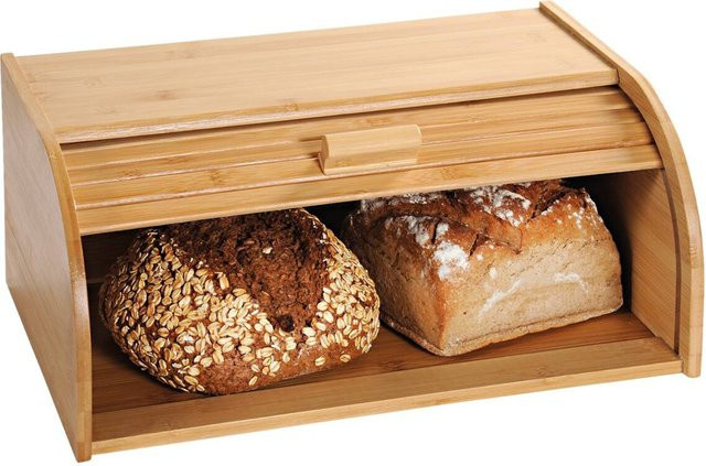 Kesper Brotkasten aus Bambus in Natur mit Rollfront, B/H/L: 27 x 16,9 x 40 cm - Bild 1