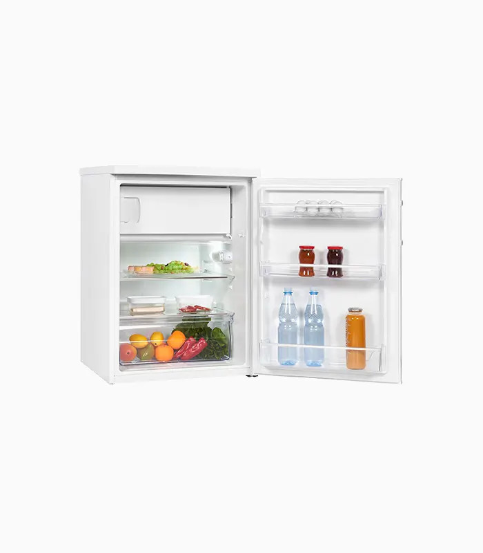 Exquisit Kühlschrank KS18-4-H-170D in Weiss, freistehend mit reversiblem Türanschlag und LED-Innenbeleuchtung, B/T/H: 60 x 61 x 136 cm - Bild 1