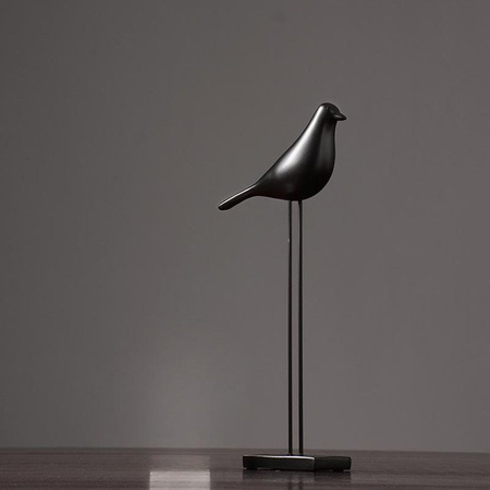 Yiran Furniture Nordische Vogelornamente aus Harz in Schwarz und Weiß zur Dekoration für Wohnzimmer und Büro