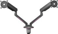 One For All Universeller Gaming Dual Monitorarm DM8210 in Schwarz und Grau mit VESA 75x75 mm - Bild 1