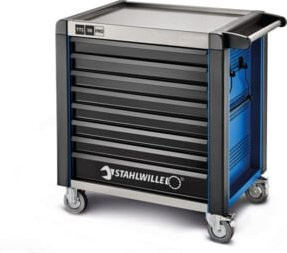 Stahlwille Werkstattwagen 98/8 PRO mit 8 Schubladen in Blau, B/T/H: 65,1 x 100,1 x 102,0 cm - Bild 2