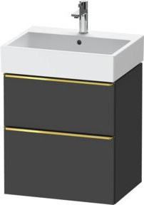 Duravit Waschtischunterschrank D-Neo in Grau Hochglanz, Wandmontage, B/T/H: 62,5 x 58,4 x 44,2 cm - Bild 1