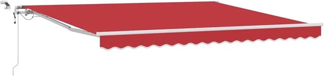 Einziehbare Markise vidaXL in Rot aus Polyester und Metall, B: 400 cm, T: 300 cm - Bild 1