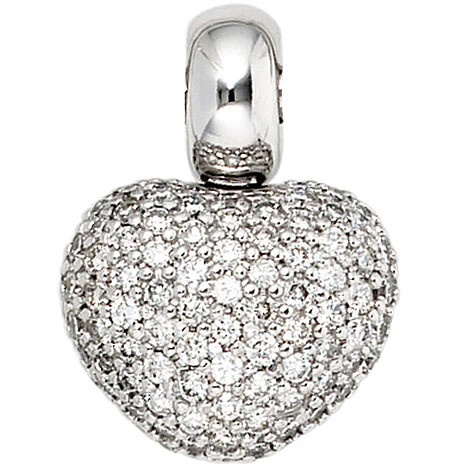 Colfem Anhänger Herz, 585 Weißgold, 107 Diamanten, Brillanten, Unisex - Bild 1