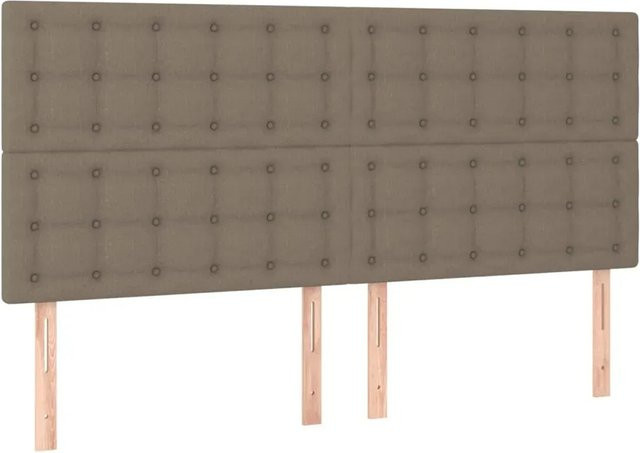 vidaXL LED Kopfteil in Beige mit USB-Ladeanschluss und integrierter Beleuchtung, B/T/H: 160 x 5 x 118 cm - Bild 1