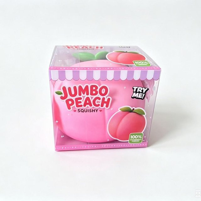 Binchi Outdoor Equipment Pfirsich Erdbeer Käse Squishy Spielzeug, Groß, Langsam Aufgehend, Stressball, Weiche Sensorische Frucht zum Kneten - Bild 1