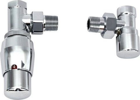 XIMAX Thermostat-Set Royal in Silber mit Thermostatkopf aus Stahl, B/H/T: 25 x 65 x 125 mm - Bild 1