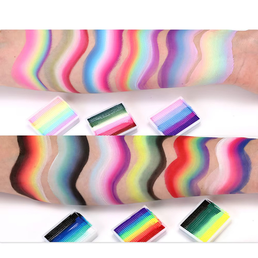 VERONNI Regenbogen-Palette, Gesichts- und Körperbemalung, 12 Farben, Bunt / Mehrfarbig - Bild 4