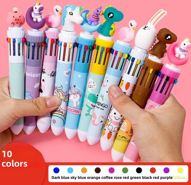 Cartoon-Stifte für Kinder in 10 Farben, Set aus 5 bis 20 Stück, Mehrfarbig - Bild 1