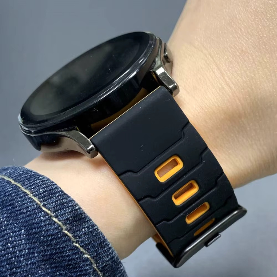 Fossil Uhrenarmband Silikon, 22 mm, Schwarz, Unisex - Bild 4