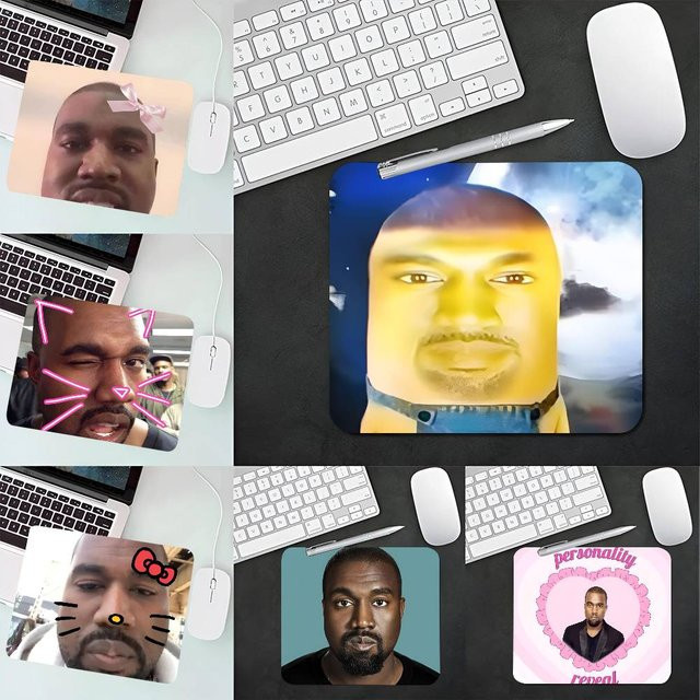 Kanye West YE Mauspad Multicolor rutschfestes Schreibtischpad für Laptop und Tastatur - Bild 1
