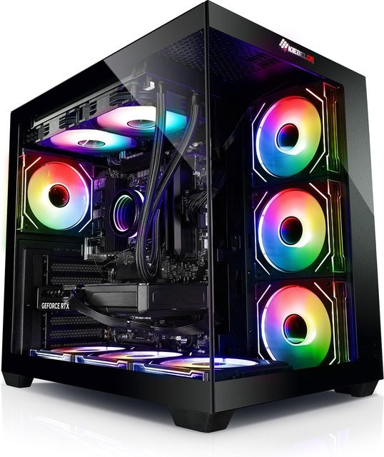 Kiebel Gaming PC Panorama 12 in Schwarz mit Intel Core i7-12700KF, 64GB DDR4, NVIDIA RTX 5070 12GB, 2TB SSD und Windows 11 - Bild 1
