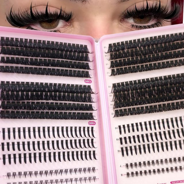 HBZGTLAD 3D Nerz Wimpern Bündel, Black, Natürlich, Unisex - Bild 1