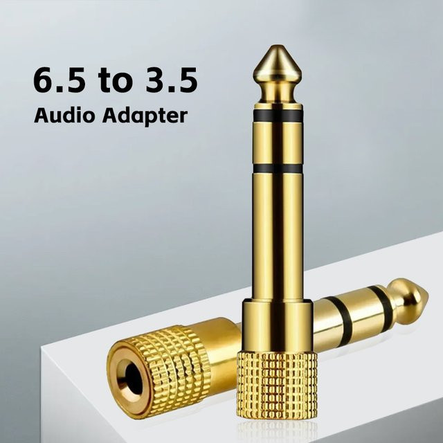 liulz Audio-Adapter 6,35 mm Klinkenstecker auf 3,5 mm Klinkenbuchse mit Vergoldung für Kopfhörer und Mikrofon AUX - Bild 1