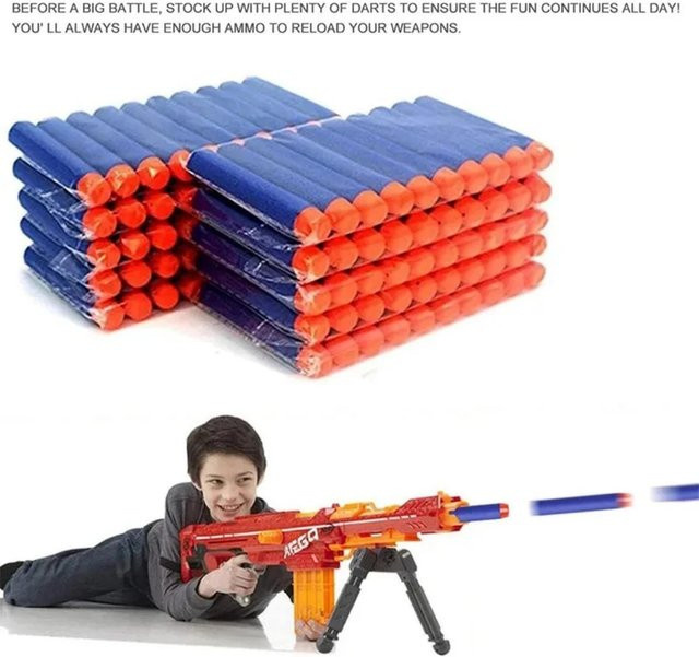 Nerf Schwamm-Darts, Nachfüllpack, Blau, 100 Stück, ab 6 Jahre - Bild 1