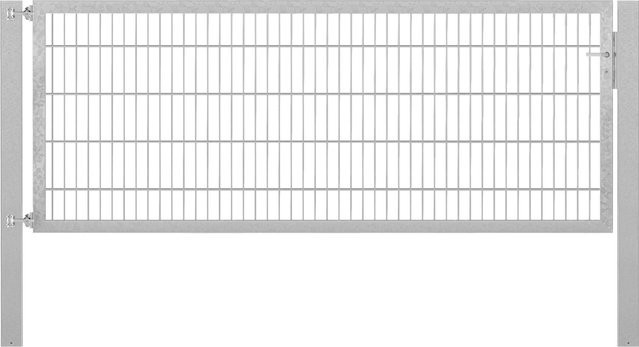 Einzeltor Flexo Plus aus Stahl in Grau, B: 250 cm, H: 100 cm, inklusive Pfosten B: 100 cm, H: 100 cm, feuerverzinkt - Bild 1