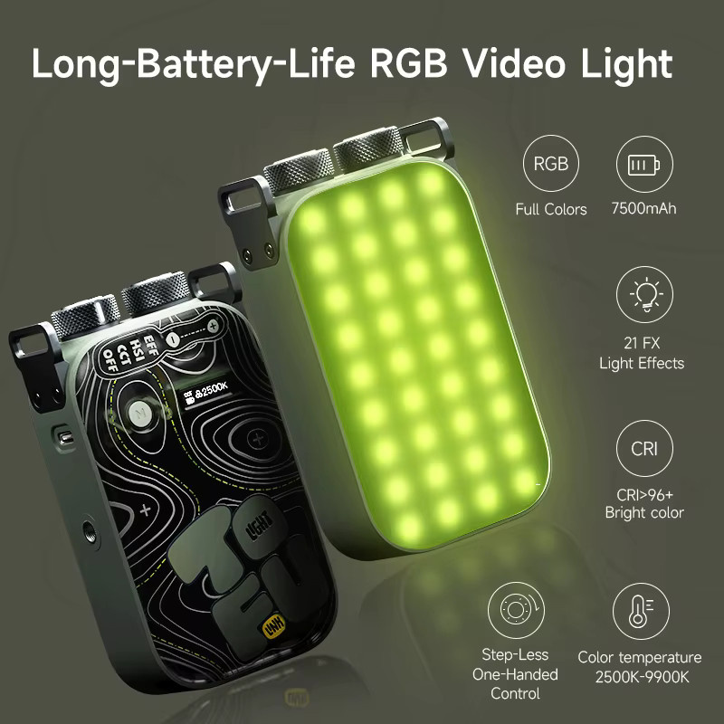 PHOTOOLEX 12W RGB LED-Kameralicht mit Magnetbefestigung und 21 Lichteffekten für Vlogs - Bild 2