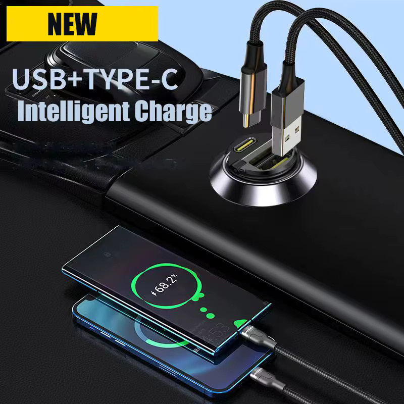 UYUXIO Mini USB-C Autoladegerät 130 W Metalladapter mit PD Typ C für Samsung, Huawei, Android-Handys, iPhone und iPad - Bild 1