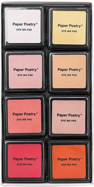 Rico Design Paper Poetry Tusche-Stempelkissen Set Valentine´S Mix in Multicolor mit 8 Farben - Bild 1