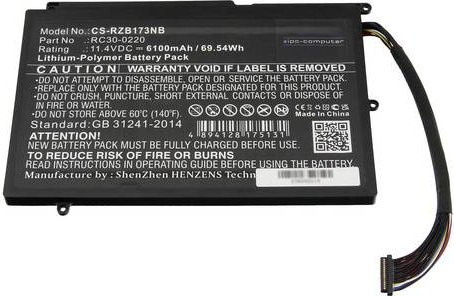 IPC-Computer Notebook-Akku RC30-0220 in Schwarz mit 11.40V und 6100 mAh - Bild 1