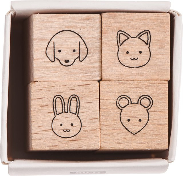 Rico Design Mini-Stempelset Tiere aus Holz - Bild 1