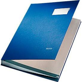 Leitz Unterschriftenmappe A4 mit 34 Fächern aus Karton und Kunststoff in Blau und Grau - Bild 1