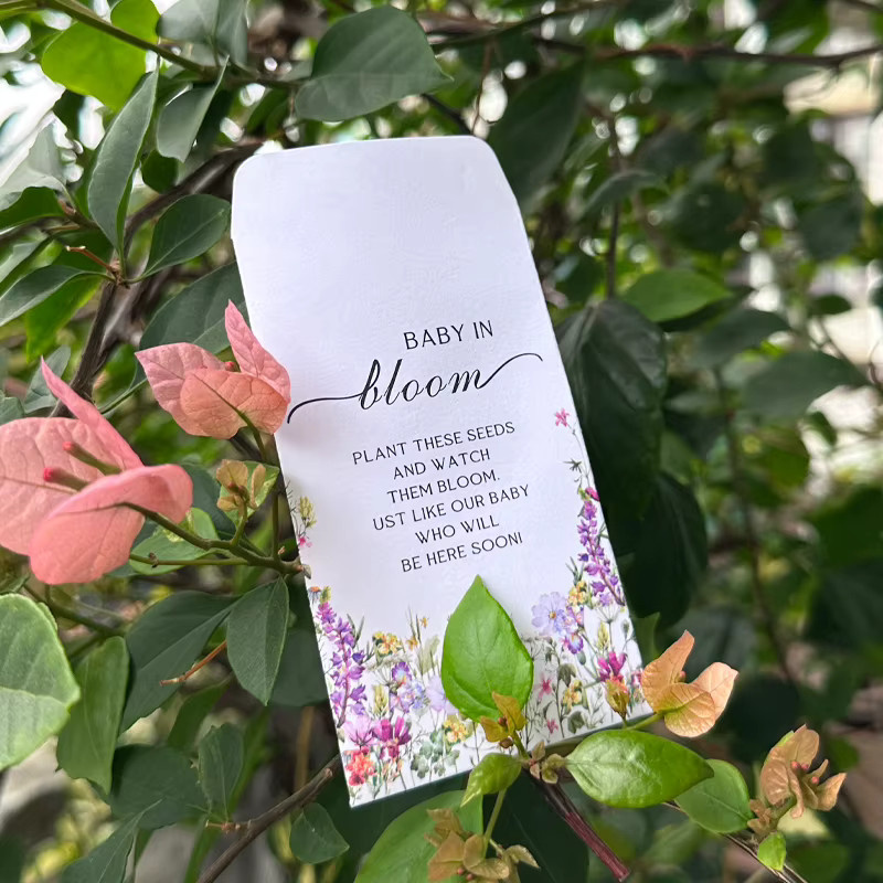 50 Stück Let Love Grow Samenpakete als Hochzeitsgastgeschenk mit weißen Kraftpapier-Umschlägen und Sichtfenster - Bild 2