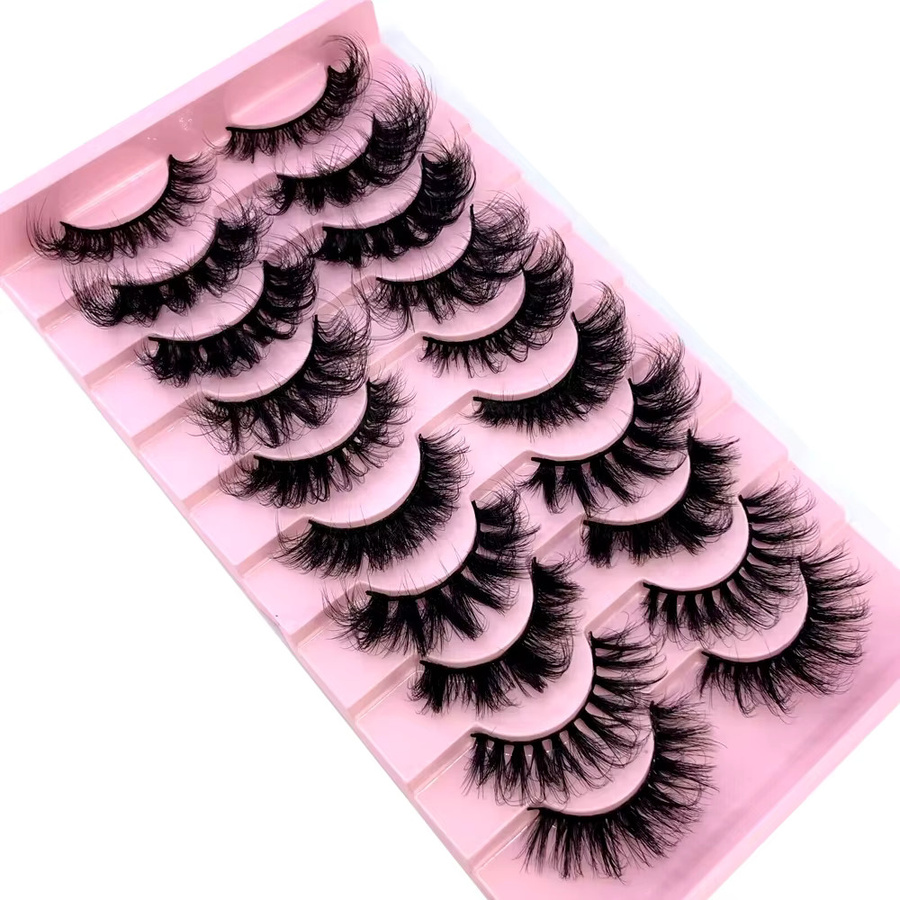 3D Faux Nerz Wimpern, Black, 10 Paar, Natürlich - Bild 2