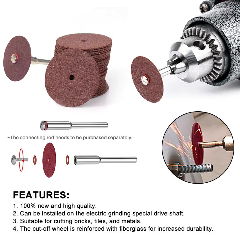 Xcan Harz Trennscheiben Set für Metall, 150 Stück, Durchmesser: 25 mm, Zubehör für Dremel Drehwerkzeuge - Bild 4