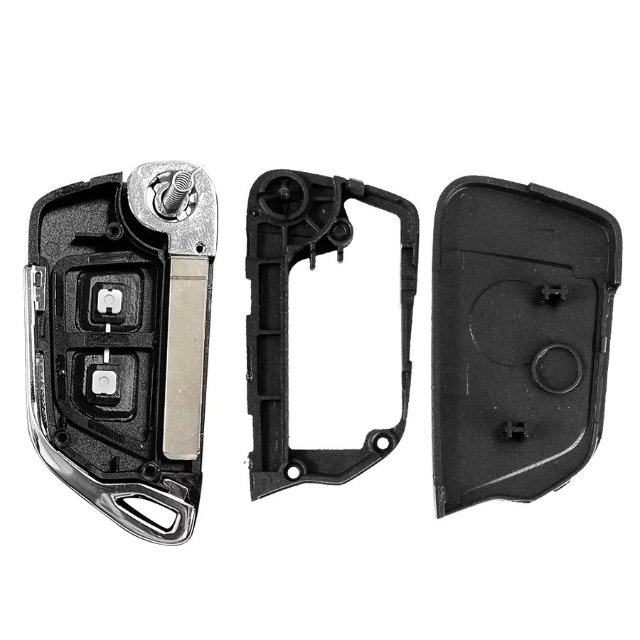 KEYYOU Ersatzgehäuse für Autoschlüssel in Schwarz passend für Citroen C2 C4 C3 C5 C6 DS4 DS3 DS5 Berlingo Picasso C-Elysee Dispatch HU83/VA2 - Bild 2