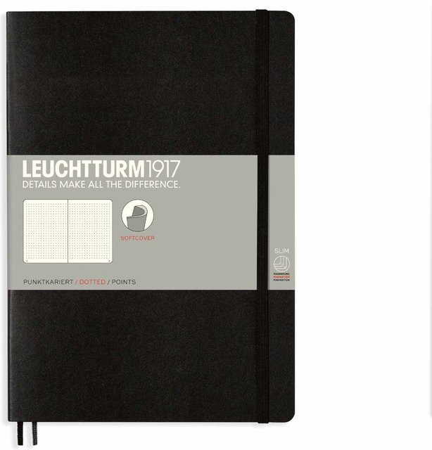 LEUCHTTURM1917 Notizbuch Composition dotted Softcover B5 Schwarz - Bild 1