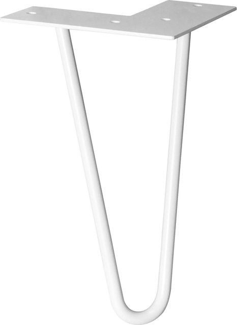 Wagner Möbelbein Hairpin aus Stahl in Light Grey, Höhe: 2 cm - Bild 1