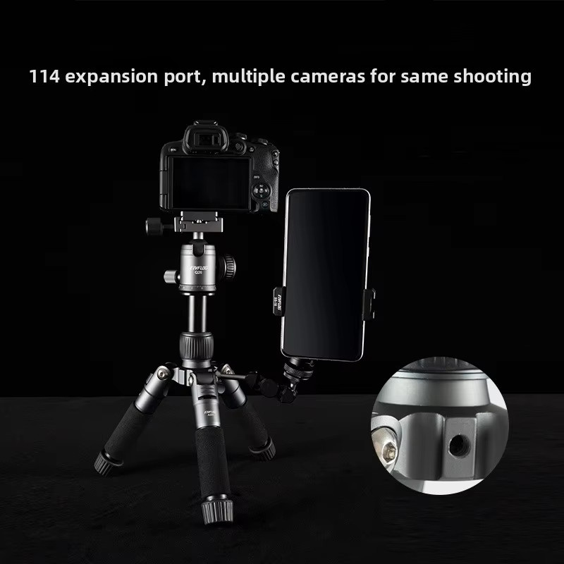 EIVFLOG Mini-Kamerastativ aus Aluminium in Schwarz für DSLR, spiegellose Kameras, Handys und Camcorder - Bild 3