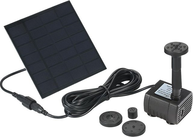 Decdeal Solarbetriebene Wasserpumpe für Springbrunnen in Schwarz - Bild 1