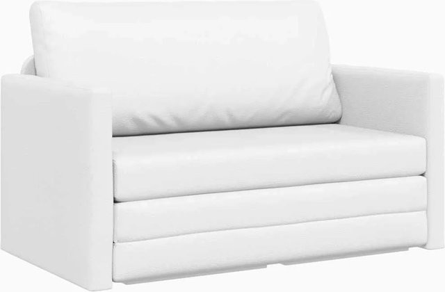 vidaXL Schlafsofa in Weiß aus Kunstleder mit Metall- und Holzgestell - Bild 1