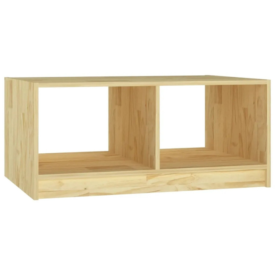 vidaXL Couchtisch aus Kiefer-Massivholz in Braun mit modernem Design, B/T/H: 75 x 50 x 33,5 cm - Bild 2