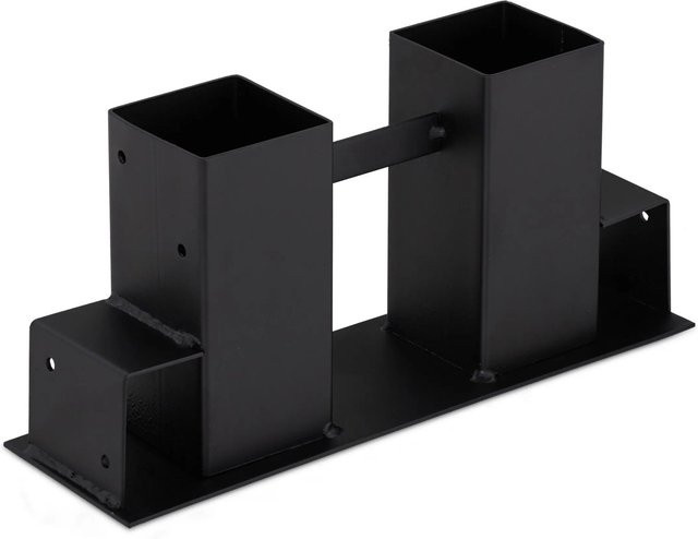 Relaxdays Holzstapelhilfe aus Stahl in Schwarz Matt, 4er Set, B/T/H: 34 x 16 x 10 cm - Bild 1