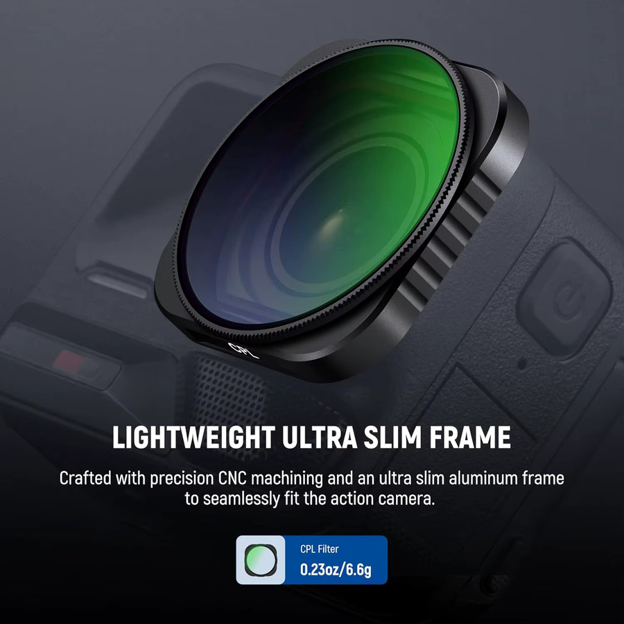 NEEWER CPL-Filter für Insta360 Ace Pro und Ace Pro 2, aufsteckbar, HD-optisches Glas, Schwarz - Bild 4