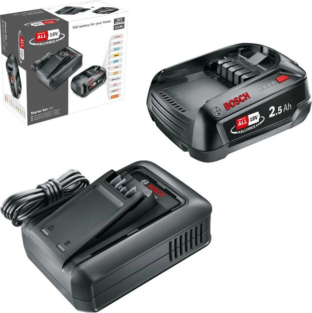 Bosch Akku-Starterset 18 V mit 2,5 Ah Akku und AL 18 V-44 Ladegerät in Schwarz - Bild 1