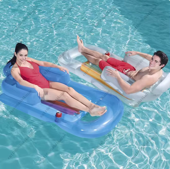 Fashion Lounge Aufblasbare Pool Float Matratze in Blau für Erwachsene - Bild 3