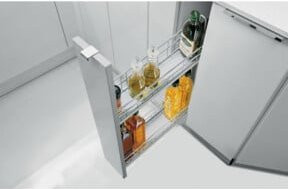 Hettich Möbel-Frontauszugset Cargo IQ plus 150 9077588 in Silber mit Soft-Close-Funktion - Bild 1