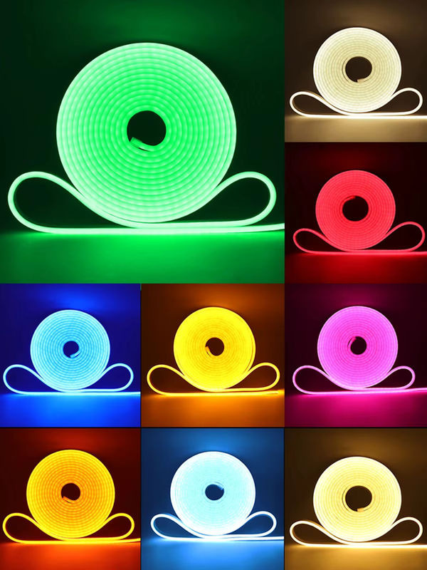 HEGEHE Solar-Neon-LED-Streifen Weiß, 24V IP67 Wasserdicht, Dimmbar mit Fernbedienung für Garten und Außenbereich, 120 LEDs/m - Bild 6