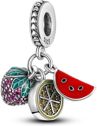 Charms Of Ley Anhänger, 925 Silber, Perle, Zirkonia, Damen, gray - Bild 1