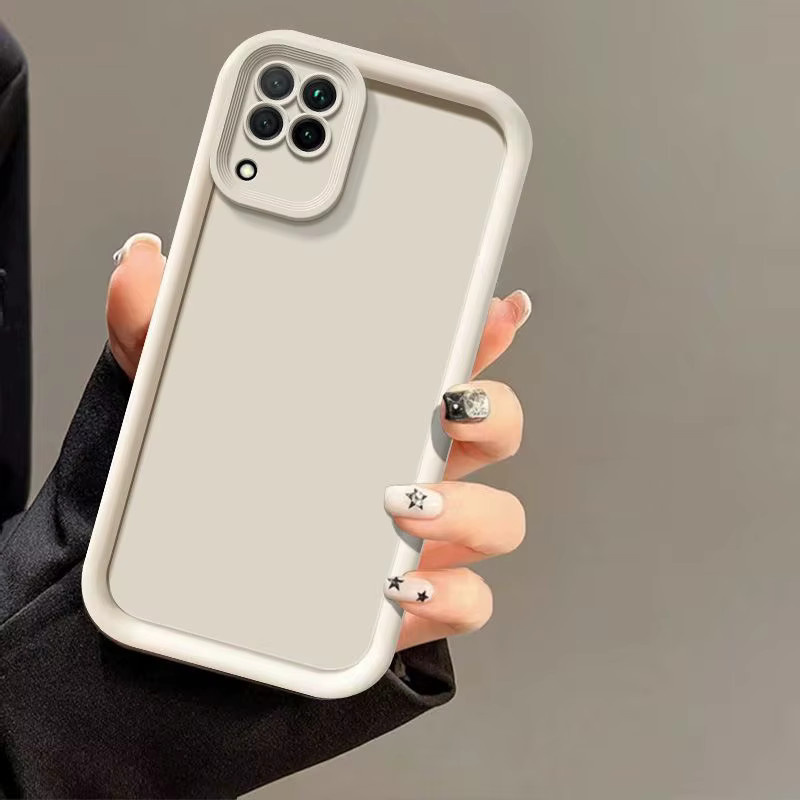 EUCAGR Luxus Candy Matte Soft Cover für Samsung Galaxy A22 4G, M22 4G und M32 4G in Schwarz - Bild 4