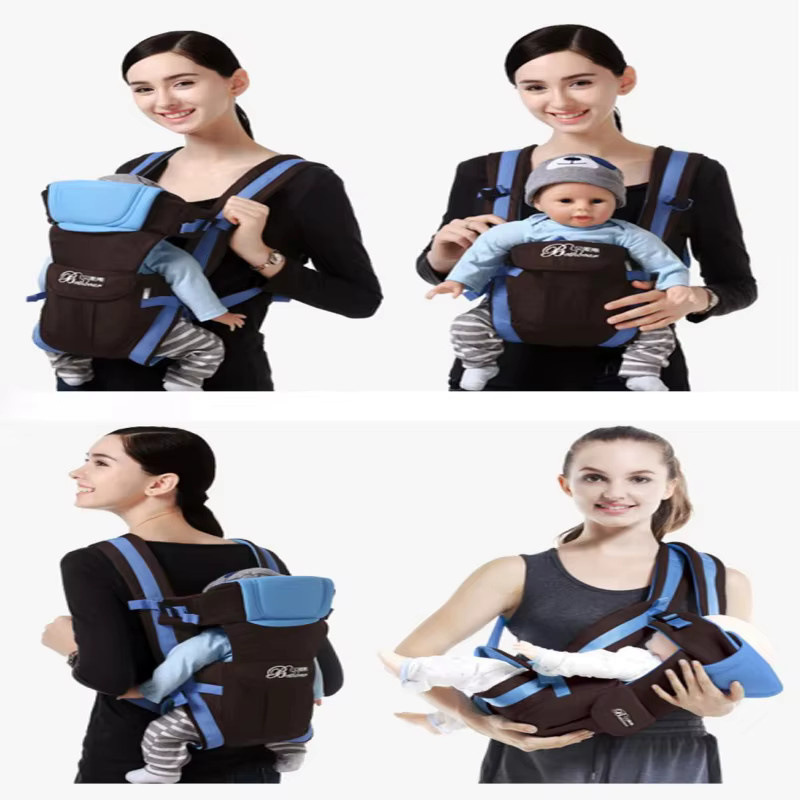 Ergonomische 4-in-1 Babytrage und Rucksack für Neugeborene und Kinder in Pink - Bild 2
