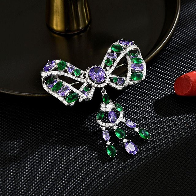 Lucky Star Jewelry Brosche, Zirkonia, Messing, Damen - Bild 1